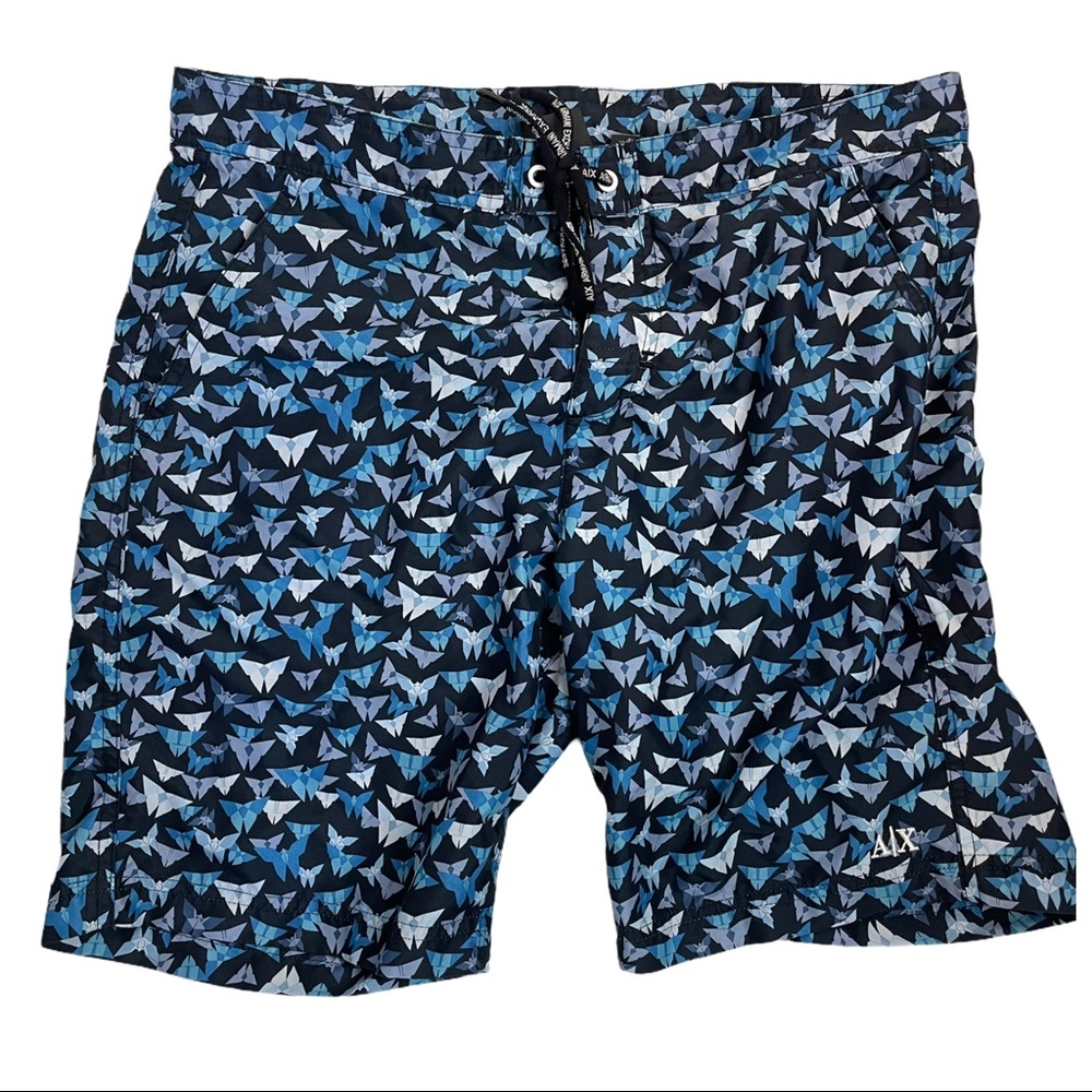 A/X Armani exchange blue geometric swim shorts M
